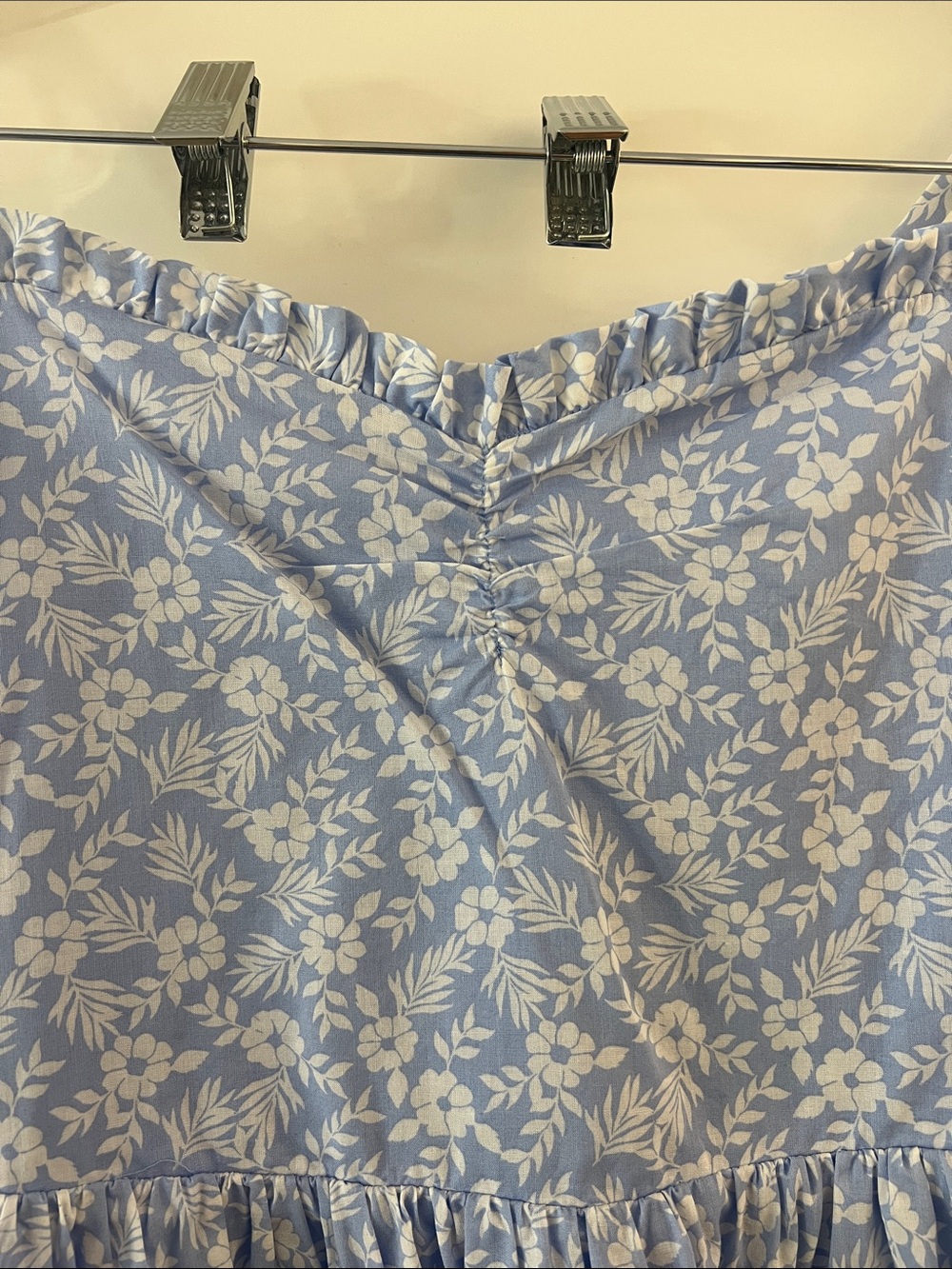 Janie and Jack Light Blue Floral Spaghetti-Strap Dress - Picture 4 of 5
